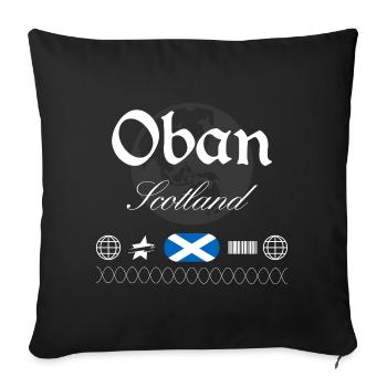 Oban Scotland Streetwear Travel Souvenir - Sofa pillowcase 17,3'' x 17,3'' (45 x 45 cm) - black - Front