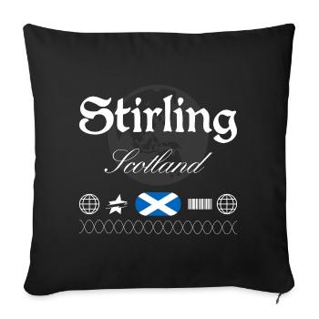 Stirling Scotland Streetwear Travel Souvenir - Sofa pillowcase 17,3'' x 17,3'' (45 x 45 cm) - black - Front