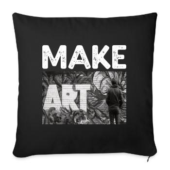 Make Art - Sofa pillowcase 17,3'' x 17,3'' (45 x 45 cm) - black - Front