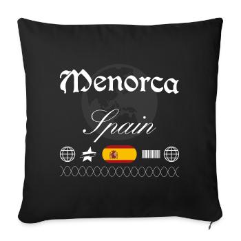 Menorca Spanien Streetwear Reise Souvenir - Sofakissenbezug 45 x 45 cm - Schwarz - Vorne