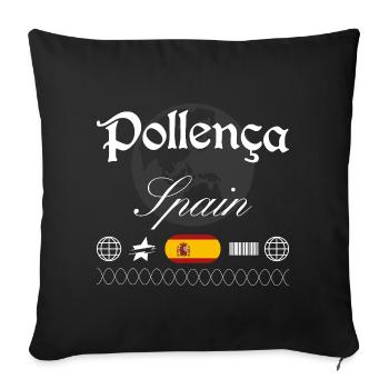 Pollença Spanien Streetwear Reise Souvenir - Sofakissenbezug 45 x 45 cm - Schwarz - Vorne