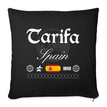 Tarifa Spain Streetwear Travel Souvenir - Sofa pillowcase 17,3'' x 17,3'' (45 x 45 cm) - black - Front