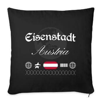 Eisenstadt Österreich Streetwear Reise Souvenir - Sofakissenbezug 45 x 45 cm - Schwarz - Vorne