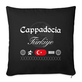 Kappadokien Türkei Streetwear Reise Souvenir - Sofakissenbezug 45 x 45 cm - Schwarz - Vorne