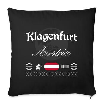Klagenfurt Österreich Streetwear Reise Souvenir - Sofakissenbezug 45 x 45 cm - Schwarz - Vorne