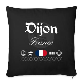 Dijon Frankreich Streetwear Reise Souvenir - Sofakissenbezug 45 x 45 cm - Schwarz - Vorne