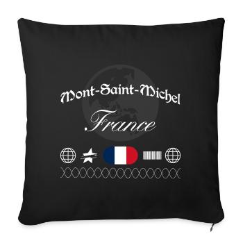 Mont-Saint-Michel Frankreich Streetwear Reise - Sofakissenbezug 45 x 45 cm - Schwarz - Vorne