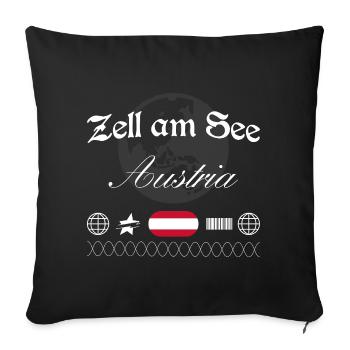 Zell am See Österreich Streetwear Reise Souvenir - Sofakissenbezug 45 x 45 cm - Schwarz - Vorne