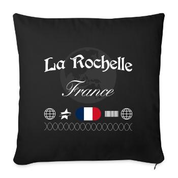 La Rochelle Frankreich Streetwear Reise Souvenir - Sofakissenbezug 45 x 45 cm - Schwarz - Vorne