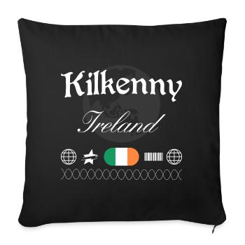 Souvenir de voyage pour le streetwear de Kilkenny en Irlande - Housse de coussin décorative 45 x 45 cm - noir - Devant