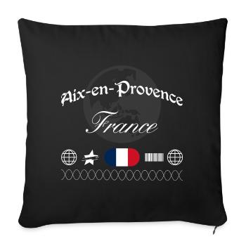 Aix-en-Provence Frankreich Streetwear Souvenir - Sofakissenbezug 45 x 45 cm - Schwarz - Vorne