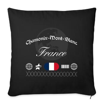 Chamonix-Mont-Blanc Frankreich Streetwear Souvenir - Sofakissenbezug 45 x 45 cm - Schwarz - Vorne
