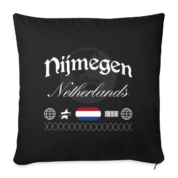 Nijmegen Niederlande Streetwear Reise Souvenir - Sofakissenbezug 45 x 45 cm - Schwarz - Vorne