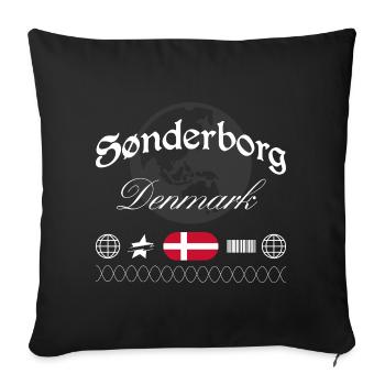 Sonderburg Dänemark Streetwear Reise Souvenir - Sofakissenbezug 45 x 45 cm - Schwarz - Vorne