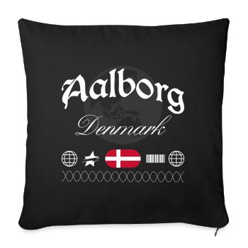 Aalborg Dänemark Streetwear Reise Souvenir - Sofakissenbezug 45 x 45 cm - Schwarz - Vorne