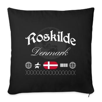 Roskilde Dänemark Streetwear Reise Souvenir - Sofakissenbezug 45 x 45 cm - Schwarz - Vorne