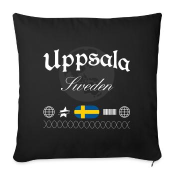 Uppsala Sweden Streetwear Travel Souvenir - Sofa pillowcase 17,3'' x 17,3'' (45 x 45 cm) - black - Front