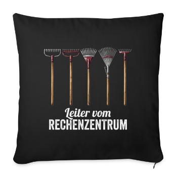 Rechenzentrum IT EDV Nerd Computer Shirt Geschenk - Sofakissenbezug 45 x 45 cm - Schwarz - Vorne