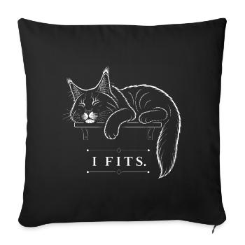 Maine Coon – I Fits - Sofa pillowcase 17,3'' x 17,3'' (45 x 45 cm) - black - Front