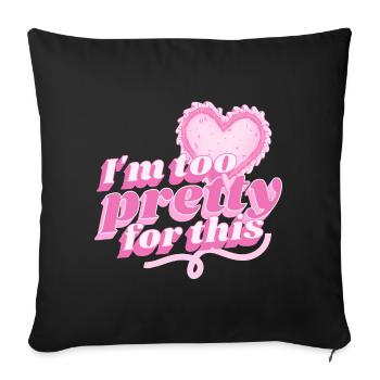 Pretty Ladies - Sofa pillowcase 17,3'' x 17,3'' (45 x 45 cm) - black - Front