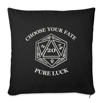 Choisissez votre destin – Pure chance - Housse de coussin décorative 45 x 45 cm - noir - Devant