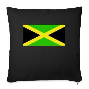 Jamaïque drapeau - Housse de coussin décorative 45 x 45 cm - noir - Devant
