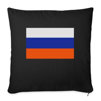 Russian Flag - Sofa pillowcase 17,3'' x 17,3'' (45 x 45 cm) - black - Front