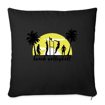 beach volleyball - Sofakissenbezug 45 x 45 cm - Schwarz - Vorne