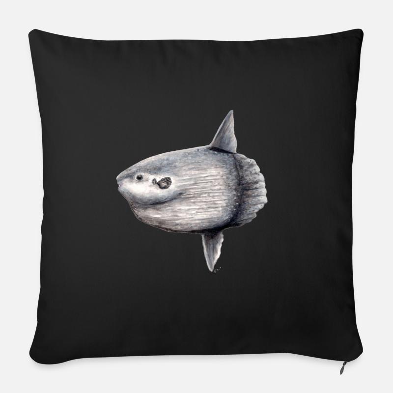 Sunfish - Mondfisch - Mola Mola Poisson lune - Sofakissenbezug 45 x 45 cm - Schwarz
