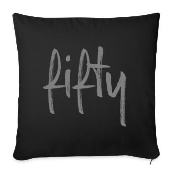 50 fifty birthday gift number fifty - Sofa pillowcase 17,3'' x 17,3'' (45 x 45 cm) - black - Front