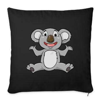Koala - Phascolarctos Cinereus Australia - Sofa pillowcase 17,3'' x 17,3'' (45 x 45 cm) - black - Front