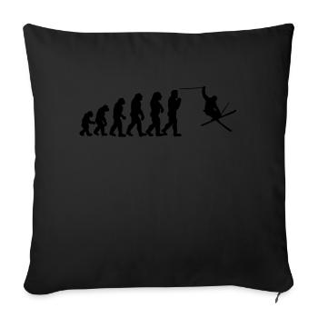 ski evolution - Sofakissenbezug 45 x 45 cm - Schwarz - Vorne