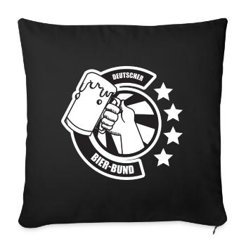 Bund de bière allemande - Housse de coussin décorative 45 x 45 cm - noir - Devant