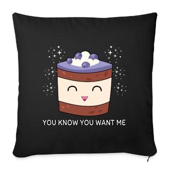 You Know You Want Me - Sofakissenbezug 45 x 45 cm - Schwarz - Vorne