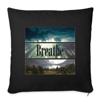 Breathe - Sofa pillowcase 17,3'' x 17,3'' (45 x 45 cm) - black - Front