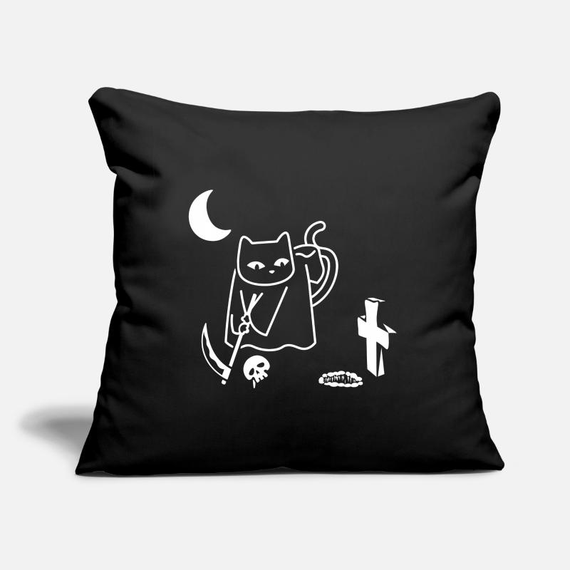 Chat effrayant au golf Housse de coussin décorative 45 x 45 cm