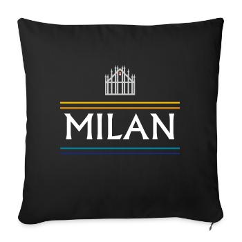 Milan / Milan - Housse de coussin décorative 45 x 45 cm - noir - Devant