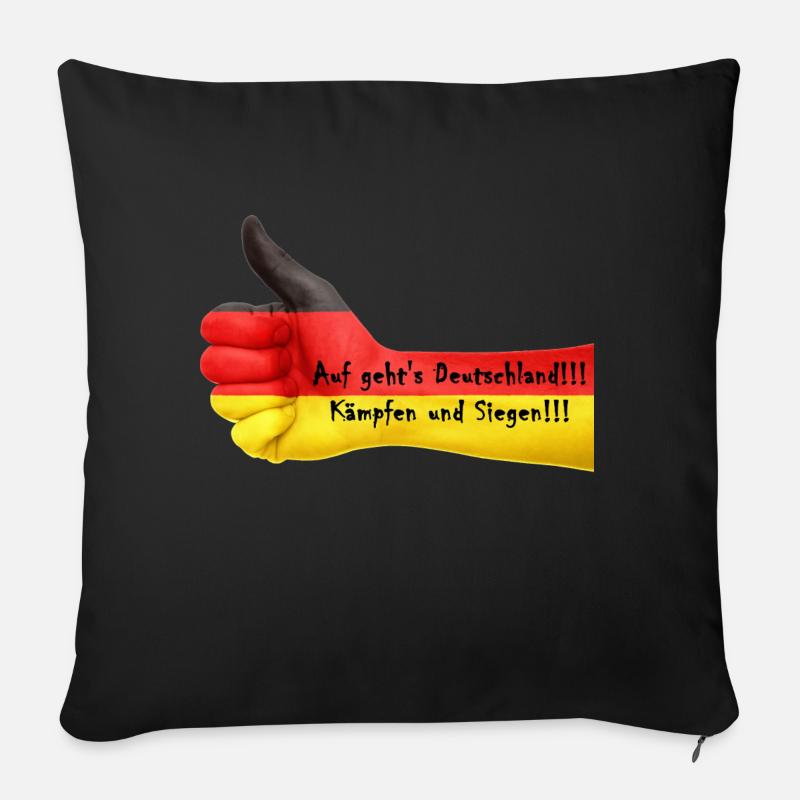 Germany fan - Sofa pillowcase 17,3'' x 17,3'' (45 x 45 cm) - black