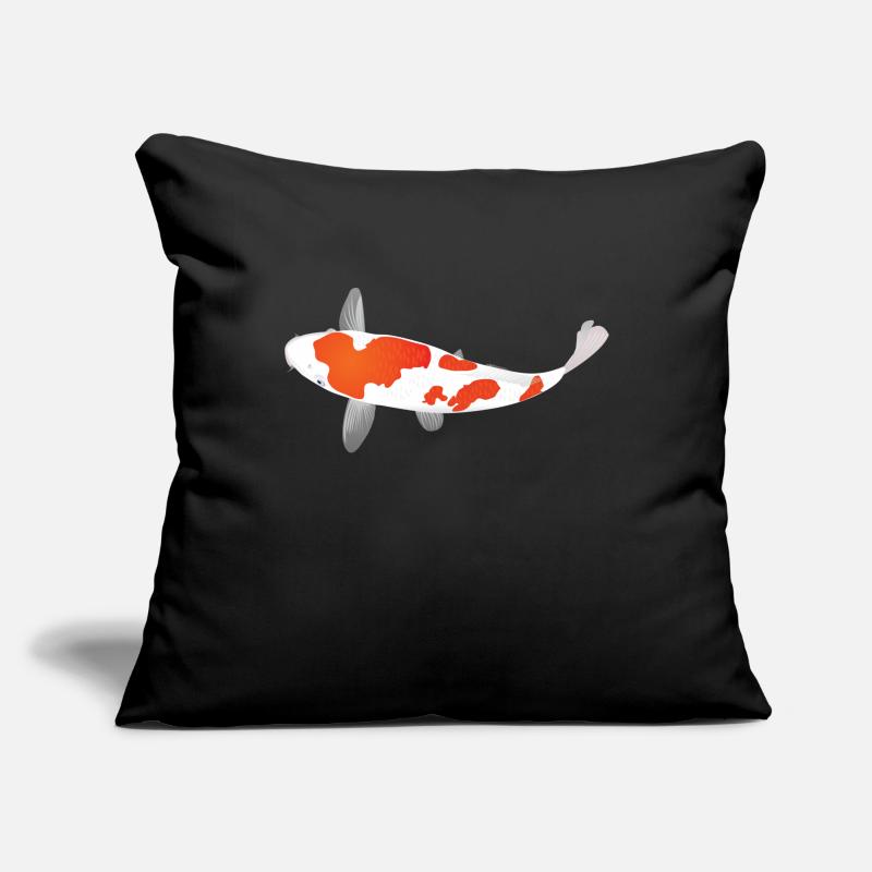 Koi Carp - White and Red Sofa pillowcase 17,3'' x 17,3'' (45 x 45 cm)