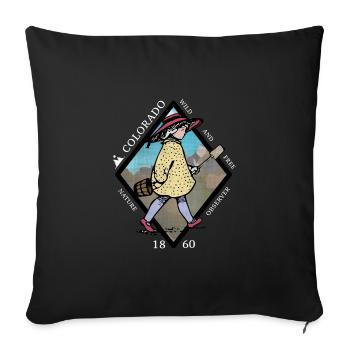 Colorado - Housse de coussin décorative 45 x 45 cm - noir - Devant