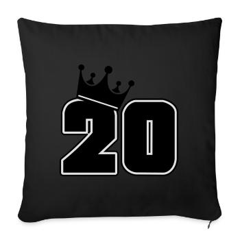 20 - Sofa pillowcase 17,3'' x 17,3'' (45 x 45 cm) - black - Front