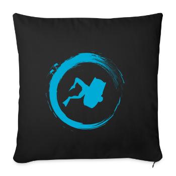 Bodyboarding - Sofakissenbezug 45 x 45 cm - Schwarz - Vorne