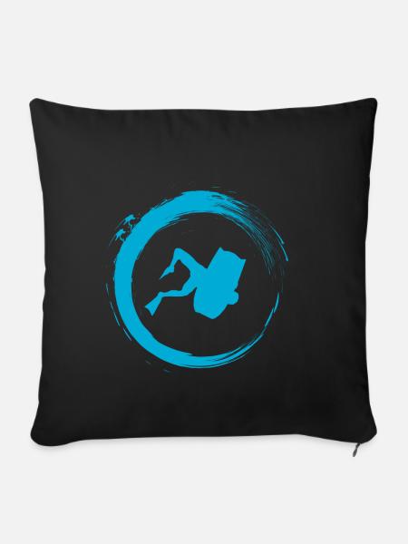 Bodyboarding - Sofakissenbezug 45 x 45 cm - Schwarz