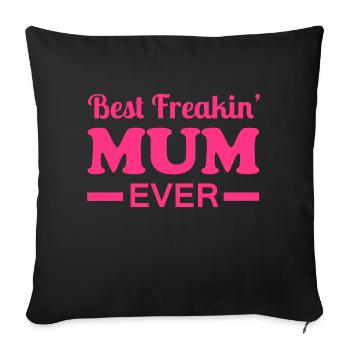 Mum - Sofa pillowcase 17,3'' x 17,3'' (45 x 45 cm) - black - Front
