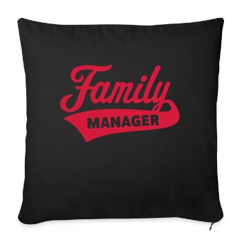 Family Manager - Sofa pillowcase 17,3'' x 17,3'' (45 x 45 cm) - black - Front