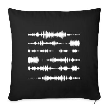 Music Bitraten - Sofakissenbezug 45 x 45 cm - Schwarz - Vorne