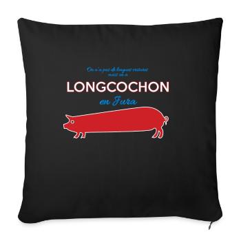 Franche Comté Longcochon Jura II - Housse de coussin décorative 45 x 45 cm - noir - Devant