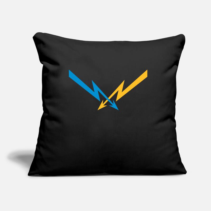 2 flashes pattern electric current energy starkstro Sofa pillowcase 17,3'' x 17,3'' (45 x 45 cm)