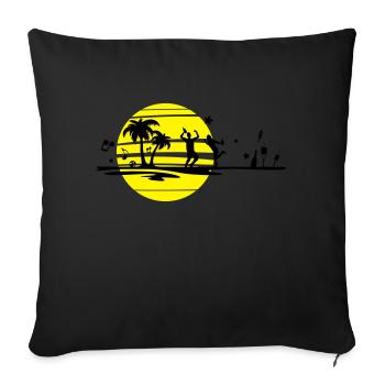 Sommer Strand Party - Sofakissenbezug 45 x 45 cm - Schwarz - Vorne