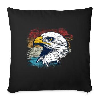 Adler - Sofakissenbezug 45 x 45 cm - Schwarz - Vorne